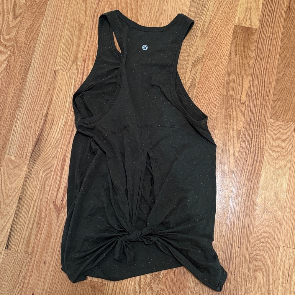 Olive Green Racerback Tank Top - Picture 3 of 3